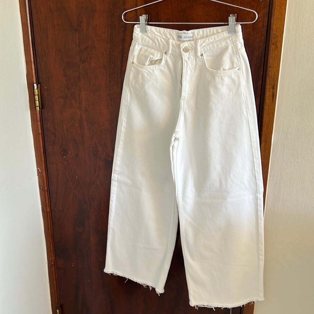 Zara white jeans